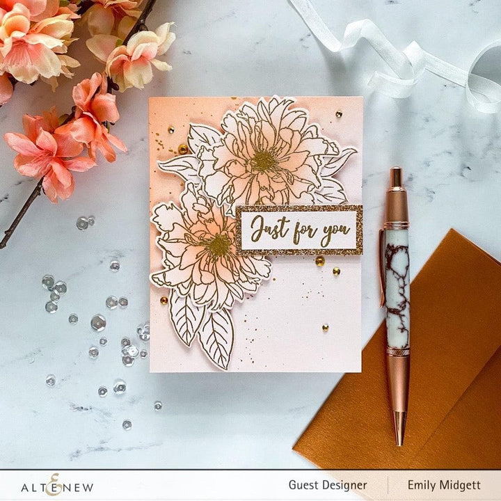 Altenew Build-A-Flower Set Build-A-Flower: Cora Louise Peony Layering Stamp & Die Set