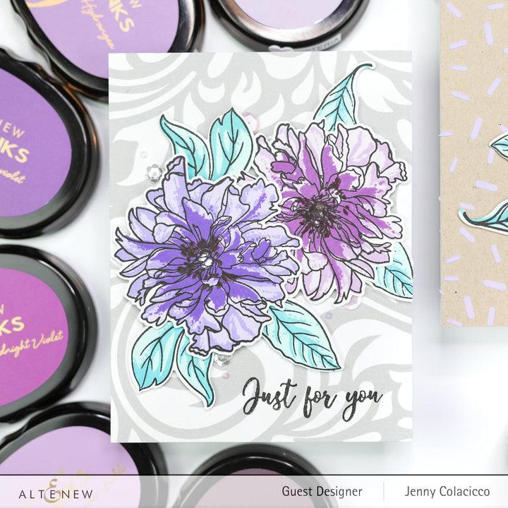 Altenew Build-A-Flower Set Build-A-Flower: Cora Louise Peony Layering Stamp & Die Set