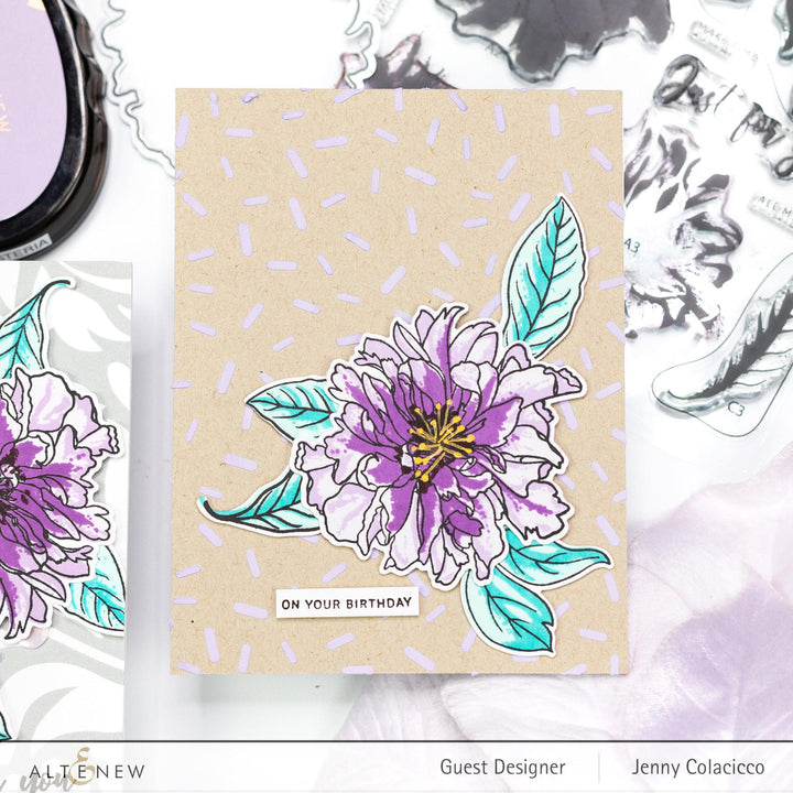 Altenew Build-A-Flower Set Build-A-Flower: Cora Louise Peony Layering Stamp & Die Set
