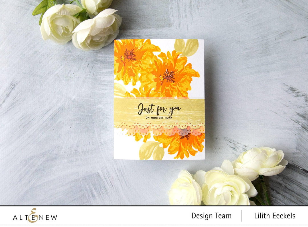 Altenew Build-A-Flower Set Build-A-Flower: Cora Louise Peony Layering Stamp & Die Set