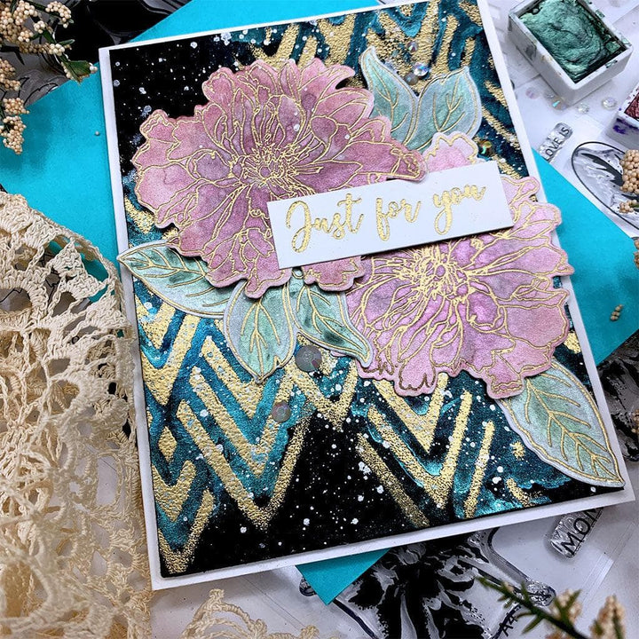 Altenew Build-A-Flower Set Build-A-Flower: Cora Louise Peony Layering Stamp & Die Set