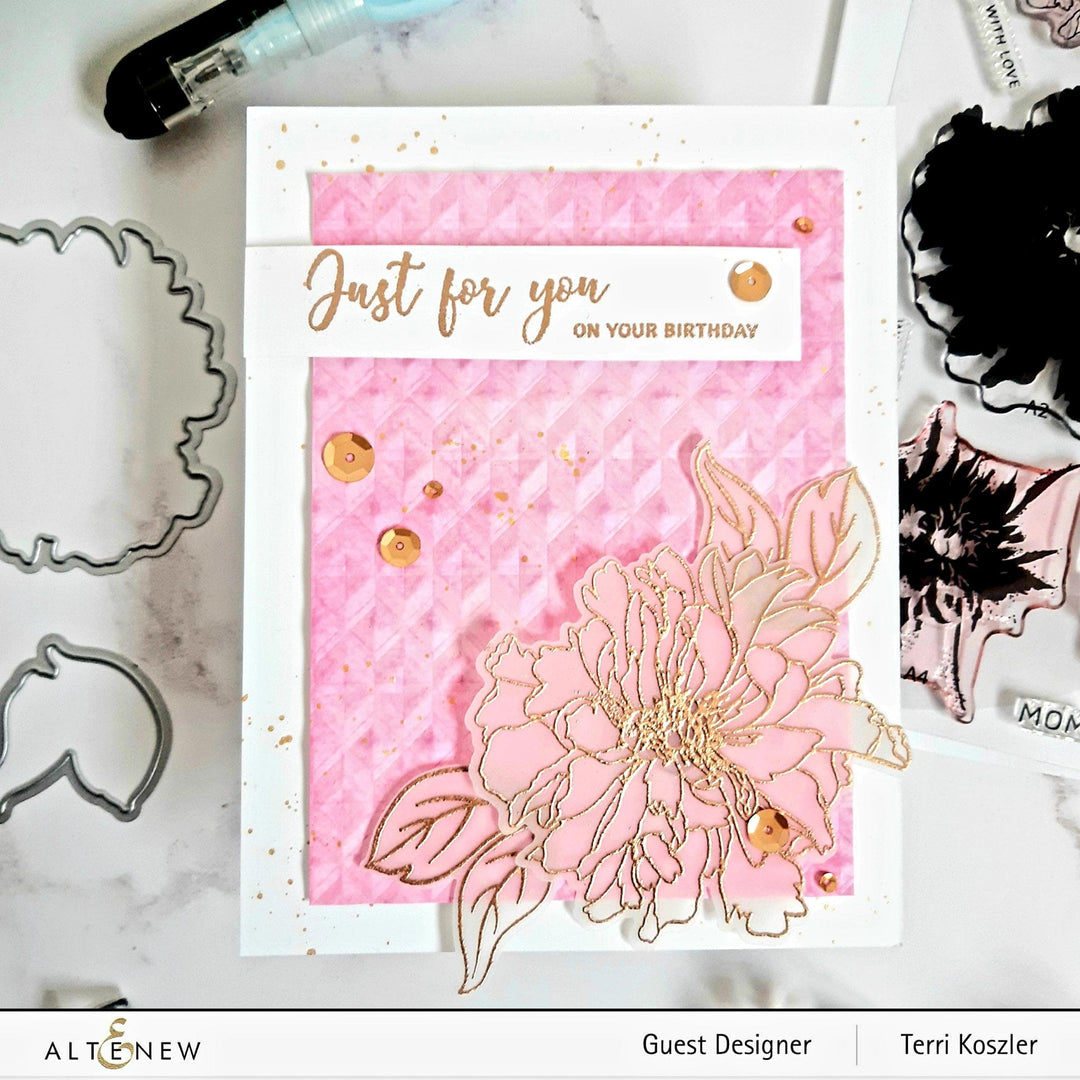 Altenew Build-A-Flower Set Build-A-Flower: Cora Louise Peony Layering Stamp & Die Set
