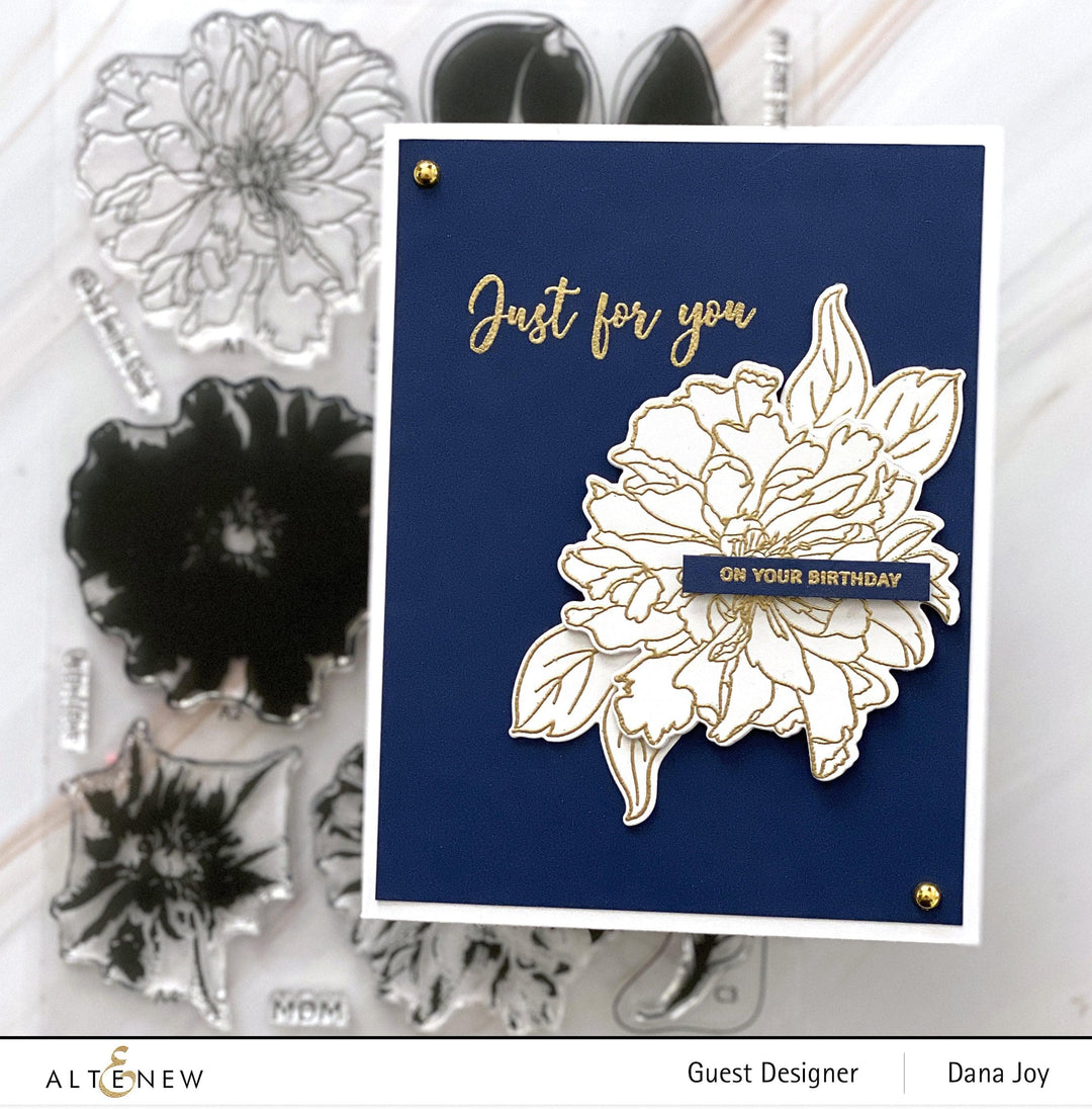 Altenew Build-A-Flower Set Build-A-Flower: Cora Louise Peony Layering Stamp & Die Set