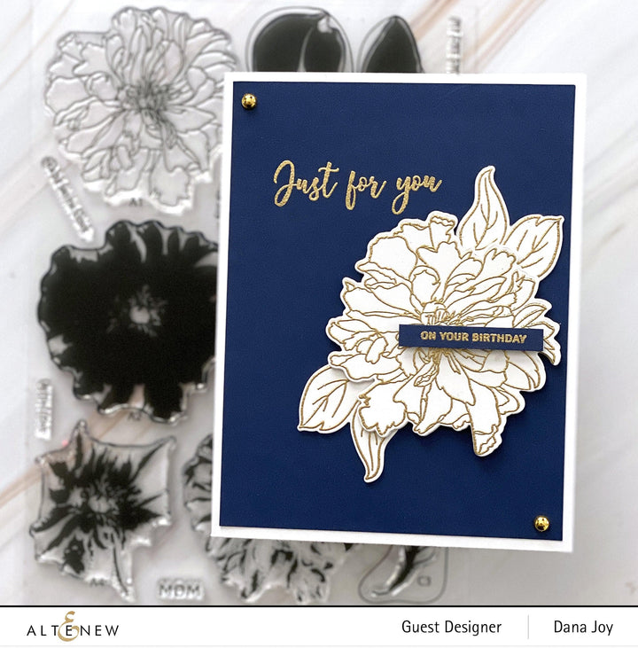 Altenew Build-A-Flower Set Build-A-Flower: Cora Louise Peony Layering Stamp & Die Set