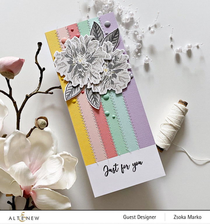 Altenew Build-A-Flower Set Build-A-Flower: Cora Louise Peony Layering Stamp & Die Set