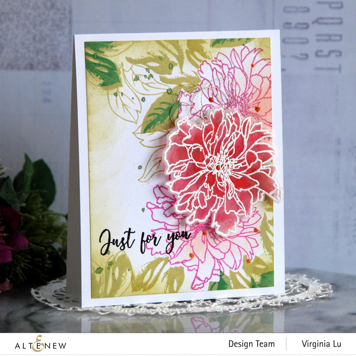 Altenew Build-A-Flower Set Build-A-Flower: Cora Louise Peony Layering Stamp & Die Set