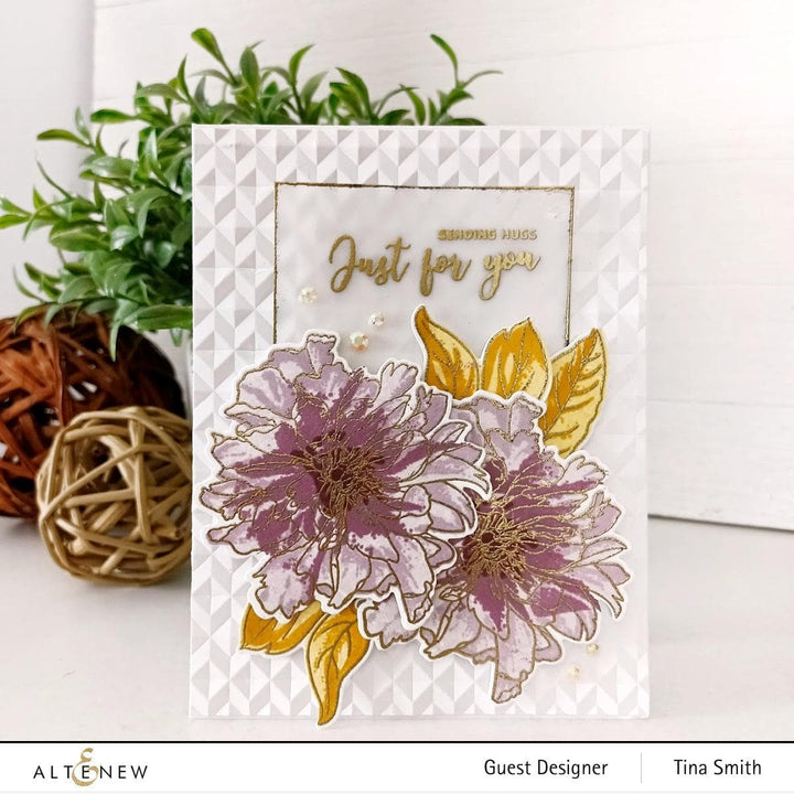 Altenew Build-A-Flower Set Build-A-Flower: Cora Louise Peony Layering Stamp & Die Set