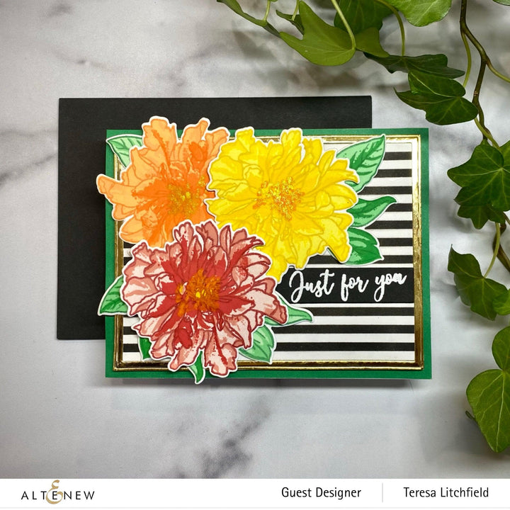 Altenew Build-A-Flower Set Build-A-Flower: Cora Louise Peony Layering Stamp & Die Set