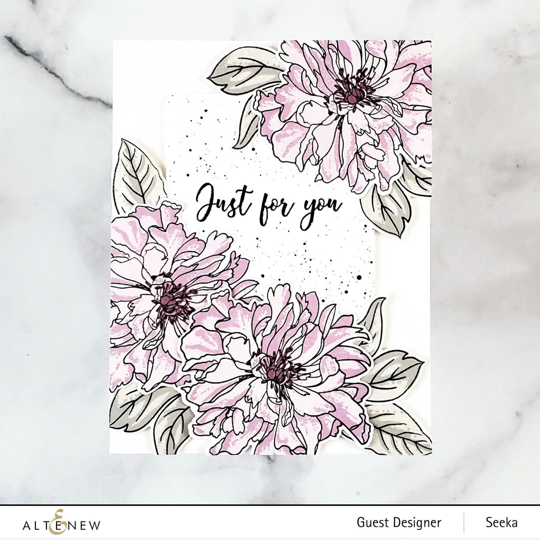 Altenew Build-A-Flower Set Build-A-Flower: Cora Louise Peony Layering Stamp & Die Set