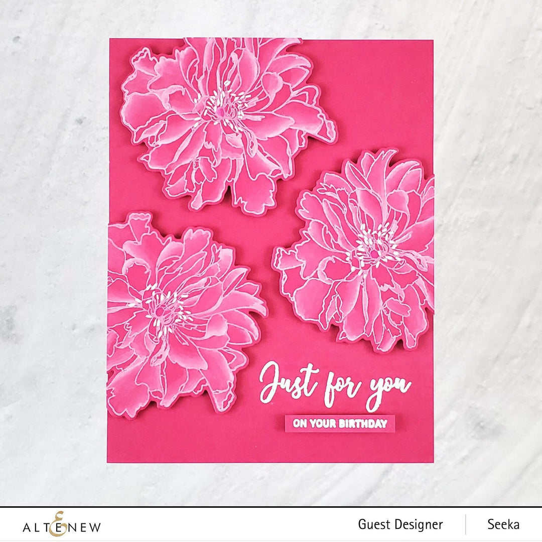 Altenew Build-A-Flower Set Build-A-Flower: Cora Louise Peony Layering Stamp & Die Set