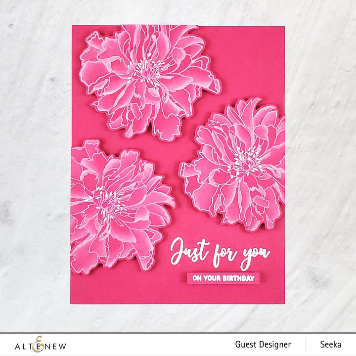 Altenew Build-A-Flower Set Build-A-Flower: Cora Louise Peony Layering Stamp & Die Set