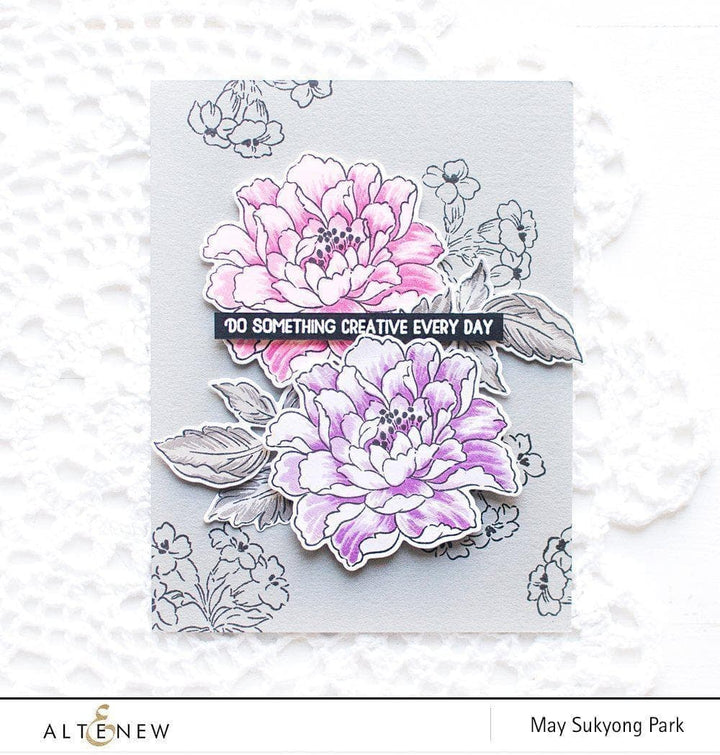 Altenew Build-A-Flower Set Build-A-Flower: Coral Charm Layering Stamp & Die Set