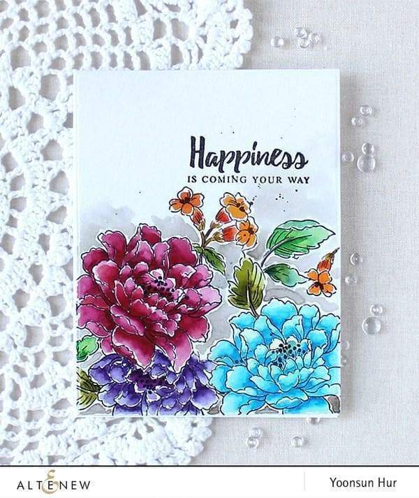 Altenew Build-A-Flower Set Build-A-Flower: Coral Charm Layering Stamp & Die Set