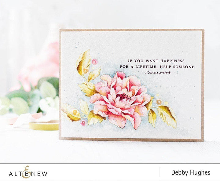 Altenew Build-A-Flower Set Build-A-Flower: Coral Charm Layering Stamp & Die Set