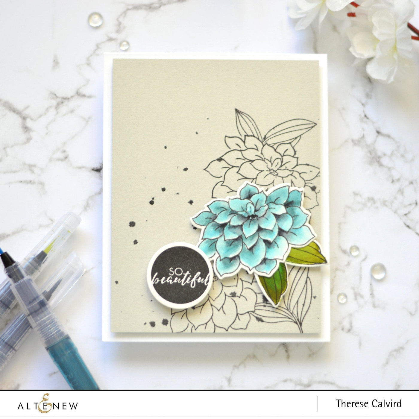 Altenew Build-A-Flower Set Build-A-Flower: Dahlia Layering Stamp & Die Set