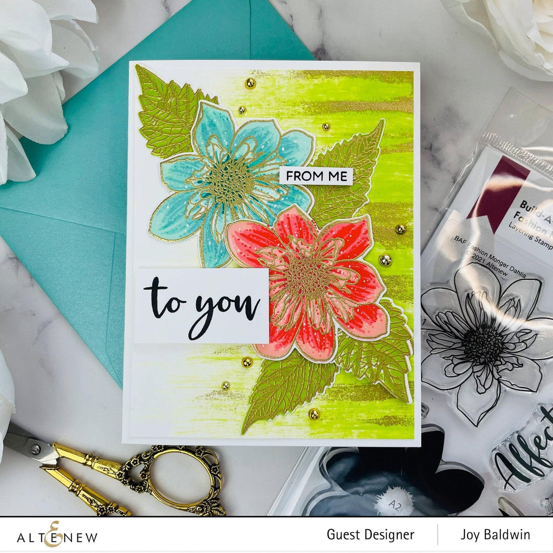 Altenew Build-A-Flower Set Build-A-Flower: Fashion Monger Dahlia Layering Stamp & Die Set