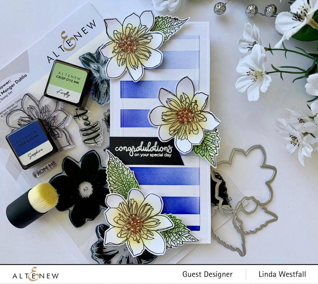 Altenew Build-A-Flower Set Build-A-Flower: Fashion Monger Dahlia Layering Stamp & Die Set