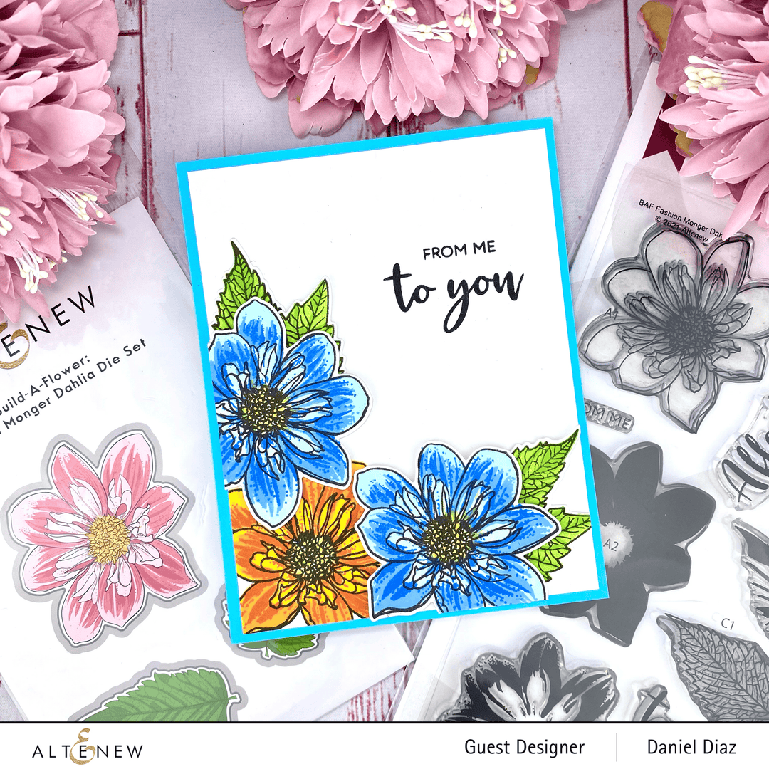 Altenew Build-A-Flower Set Build-A-Flower: Fashion Monger Dahlia Layering Stamp & Die Set