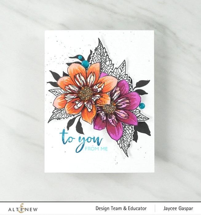 Altenew Build-A-Flower Set Build-A-Flower: Fashion Monger Dahlia Layering Stamp & Die Set
