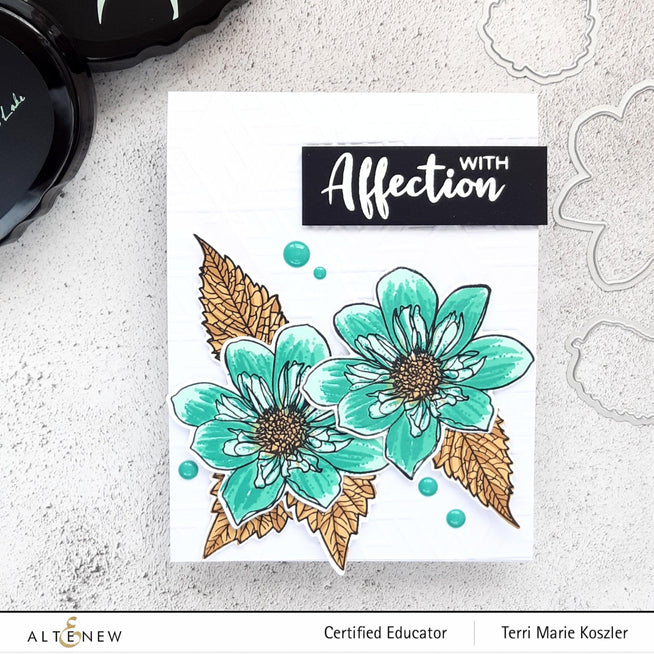 Altenew Build-A-Flower Set Build-A-Flower: Fashion Monger Dahlia Layering Stamp & Die Set
