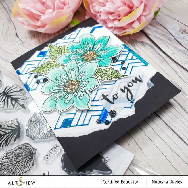 Altenew Build-A-Flower Set Build-A-Flower: Fashion Monger Dahlia Layering Stamp & Die Set
