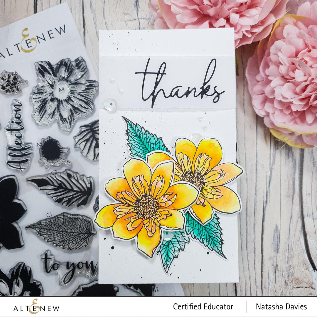 Altenew Build-A-Flower Set Build-A-Flower: Fashion Monger Dahlia Layering Stamp & Die Set