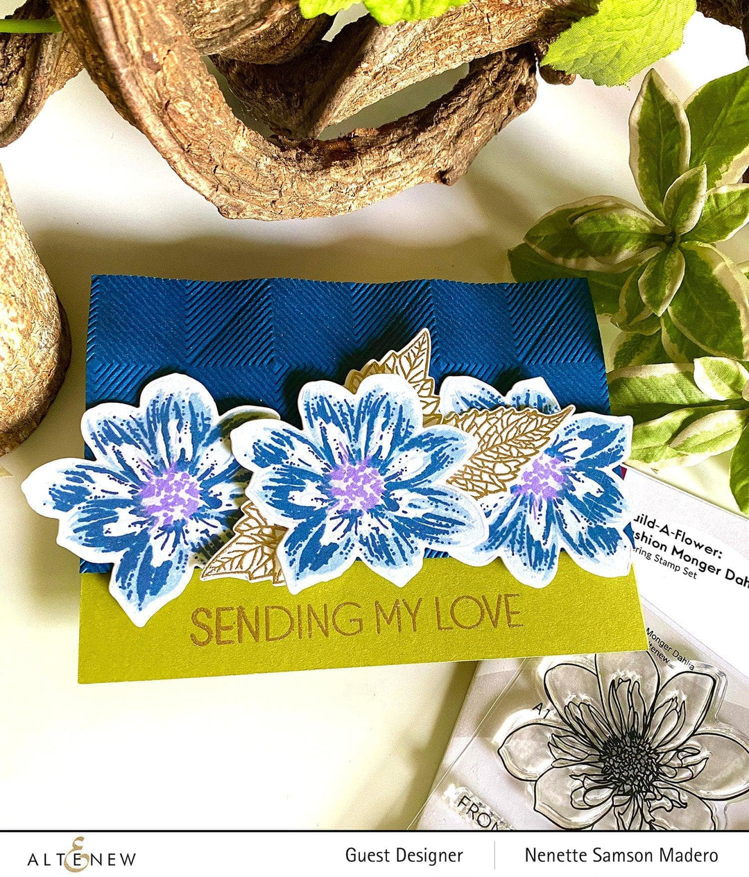 Altenew Build-A-Flower Set Build-A-Flower: Fashion Monger Dahlia Layering Stamp & Die Set