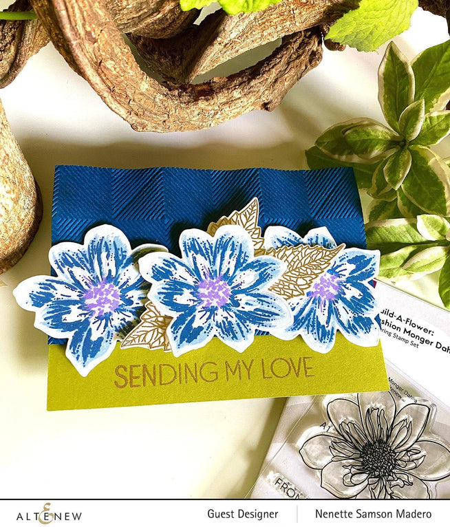 Altenew Build-A-Flower Set Build-A-Flower: Fashion Monger Dahlia Layering Stamp & Die Set