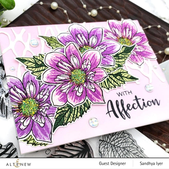 Altenew Build-A-Flower Set Build-A-Flower: Fashion Monger Dahlia Layering Stamp & Die Set