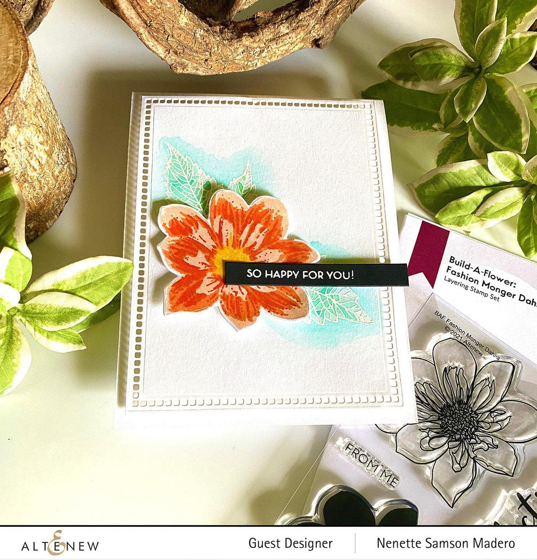 Altenew Build-A-Flower Set Build-A-Flower: Fashion Monger Dahlia Layering Stamp & Die Set
