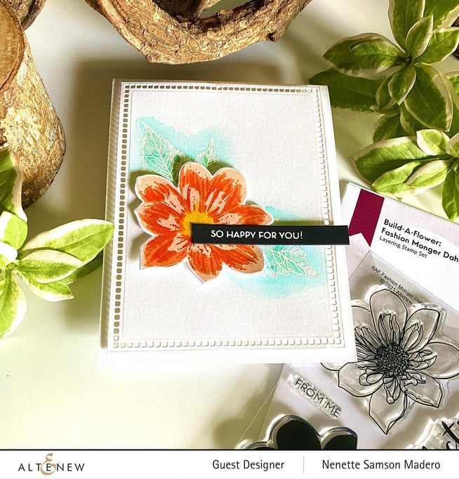 Altenew Build-A-Flower Set Build-A-Flower: Fashion Monger Dahlia Layering Stamp & Die Set