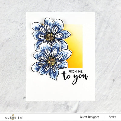 Altenew Build-A-Flower Set Build-A-Flower: Fashion Monger Dahlia Layering Stamp & Die Set & Ink Bundle