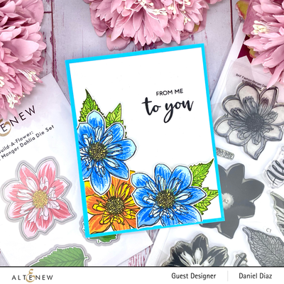 Altenew Build-A-Flower Set Build-A-Flower: Fashion Monger Dahlia Layering Stamp & Die Set & Ink Bundle