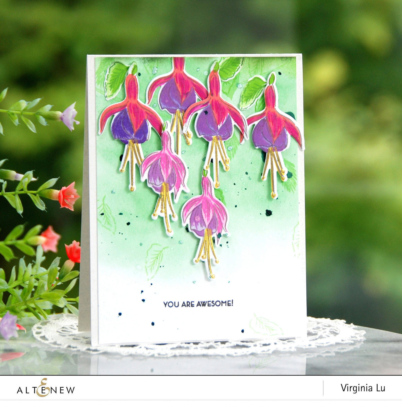 Altenew Build-A-Flower Set Build-A-Flower: Fuchsia Layering Stamp & Die Set