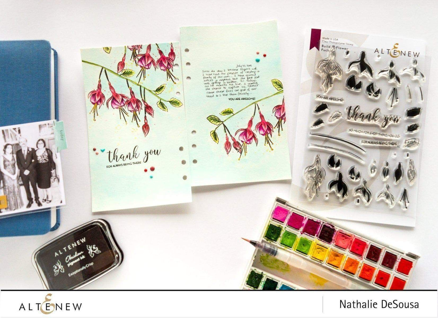 Altenew Build-A-Flower Set Build-A-Flower: Fuchsia Layering Stamp & Die Set
