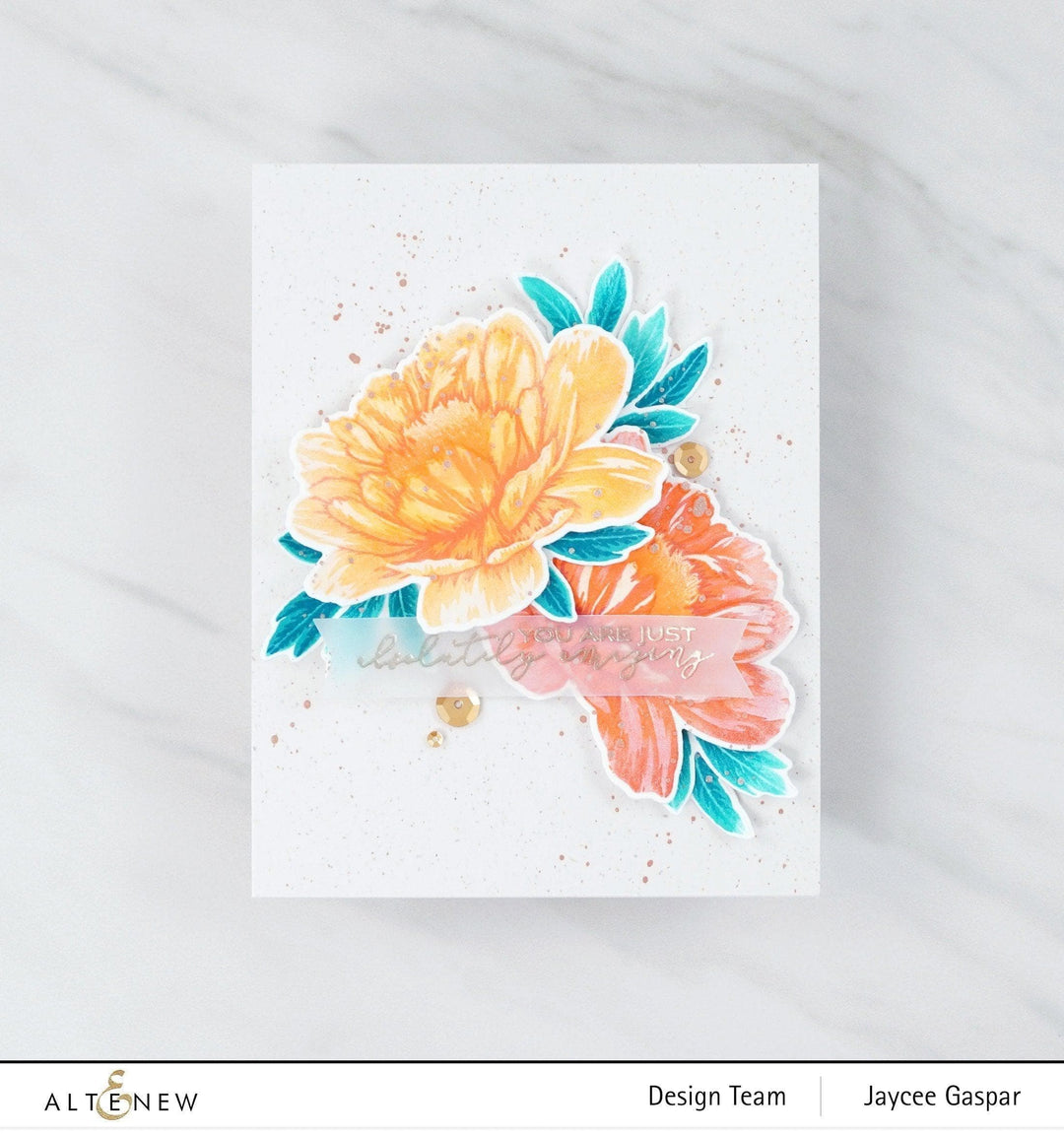 Altenew Build-A-Flower Set Build-A-Flower: Hawaiian Coral Layering Stamp & Die Set