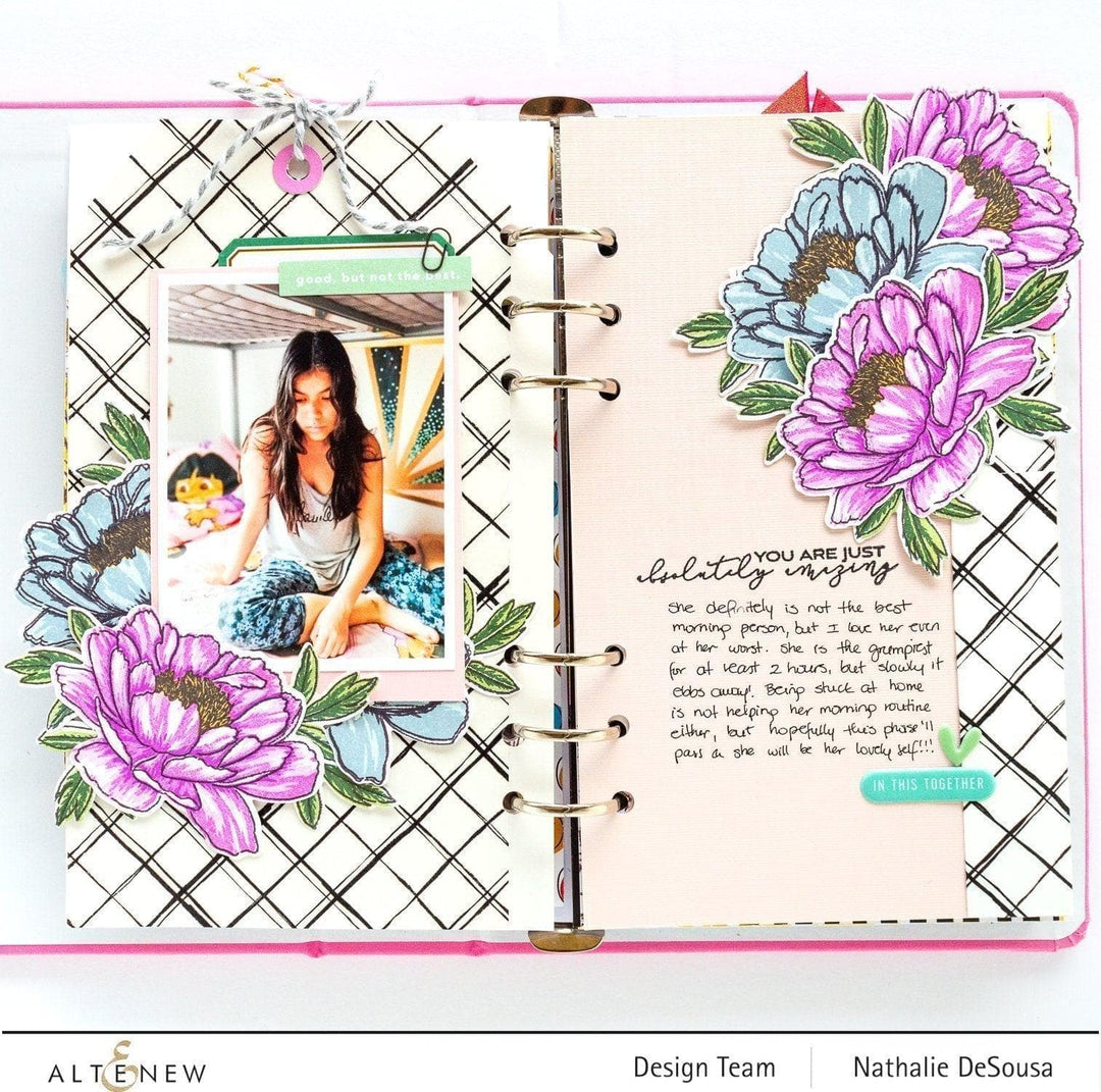 Altenew Build-A-Flower Set Build-A-Flower: Hawaiian Coral Layering Stamp & Die Set