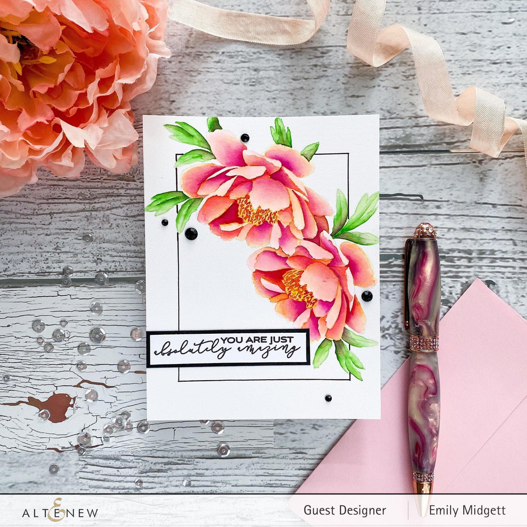 Altenew Build-A-Flower Set Build-A-Flower: Hawaiian Coral Layering Stamp & Die Set