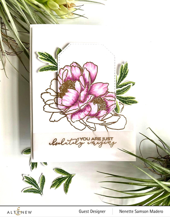 Altenew Build-A-Flower Set Build-A-Flower: Hawaiian Coral Layering Stamp & Die Set