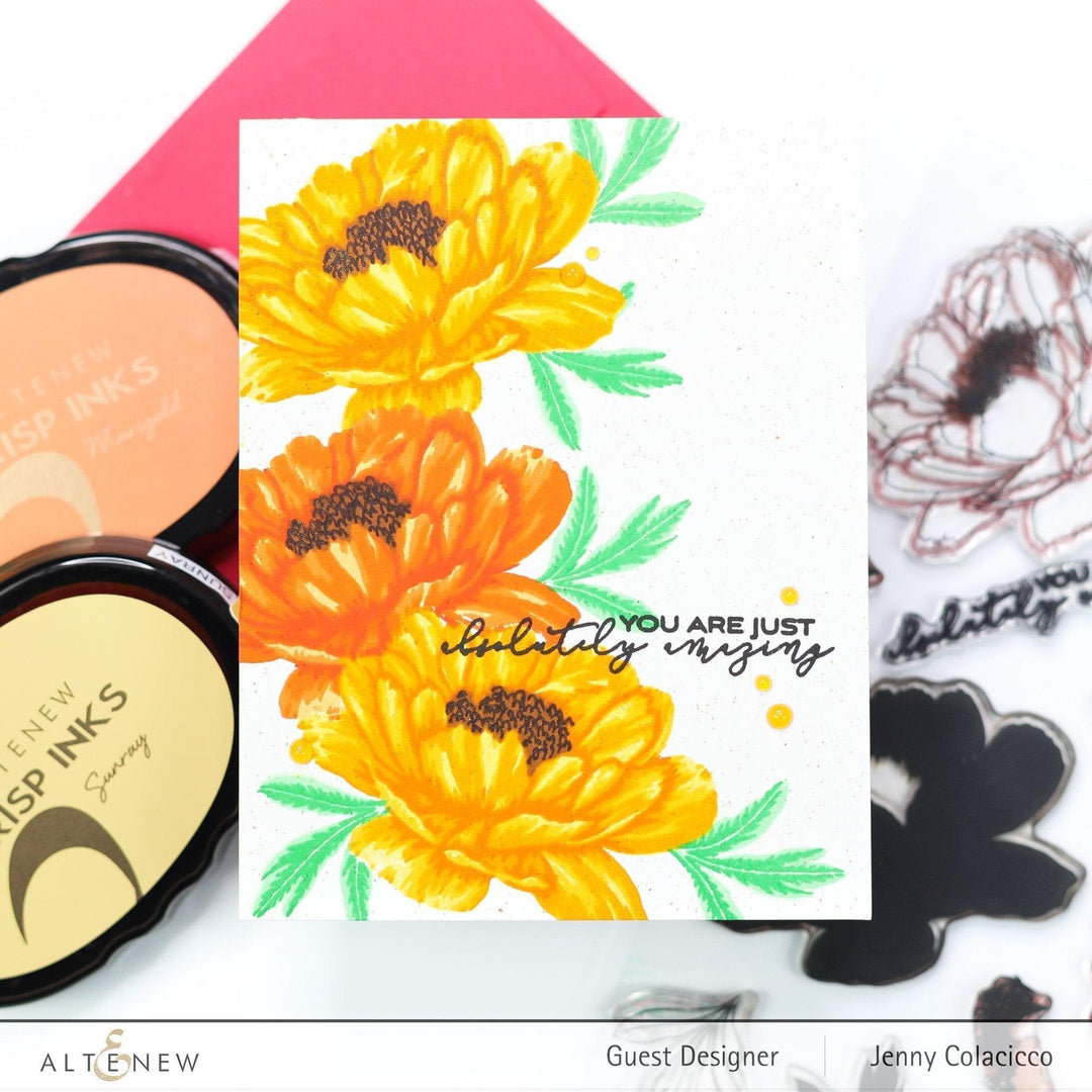 Altenew Build-A-Flower Set Build-A-Flower: Hawaiian Coral Layering Stamp & Die Set