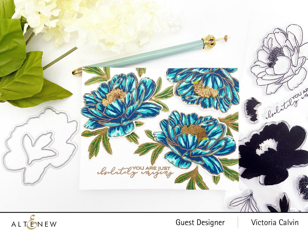 Altenew Build-A-Flower Set Build-A-Flower: Hawaiian Coral Layering Stamp & Die Set