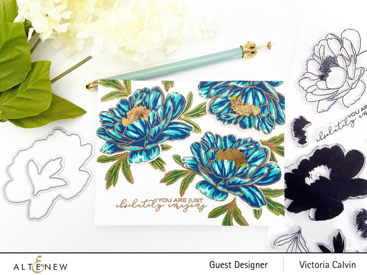 Altenew Build-A-Flower Set Build-A-Flower: Hawaiian Coral Layering Stamp & Die Set