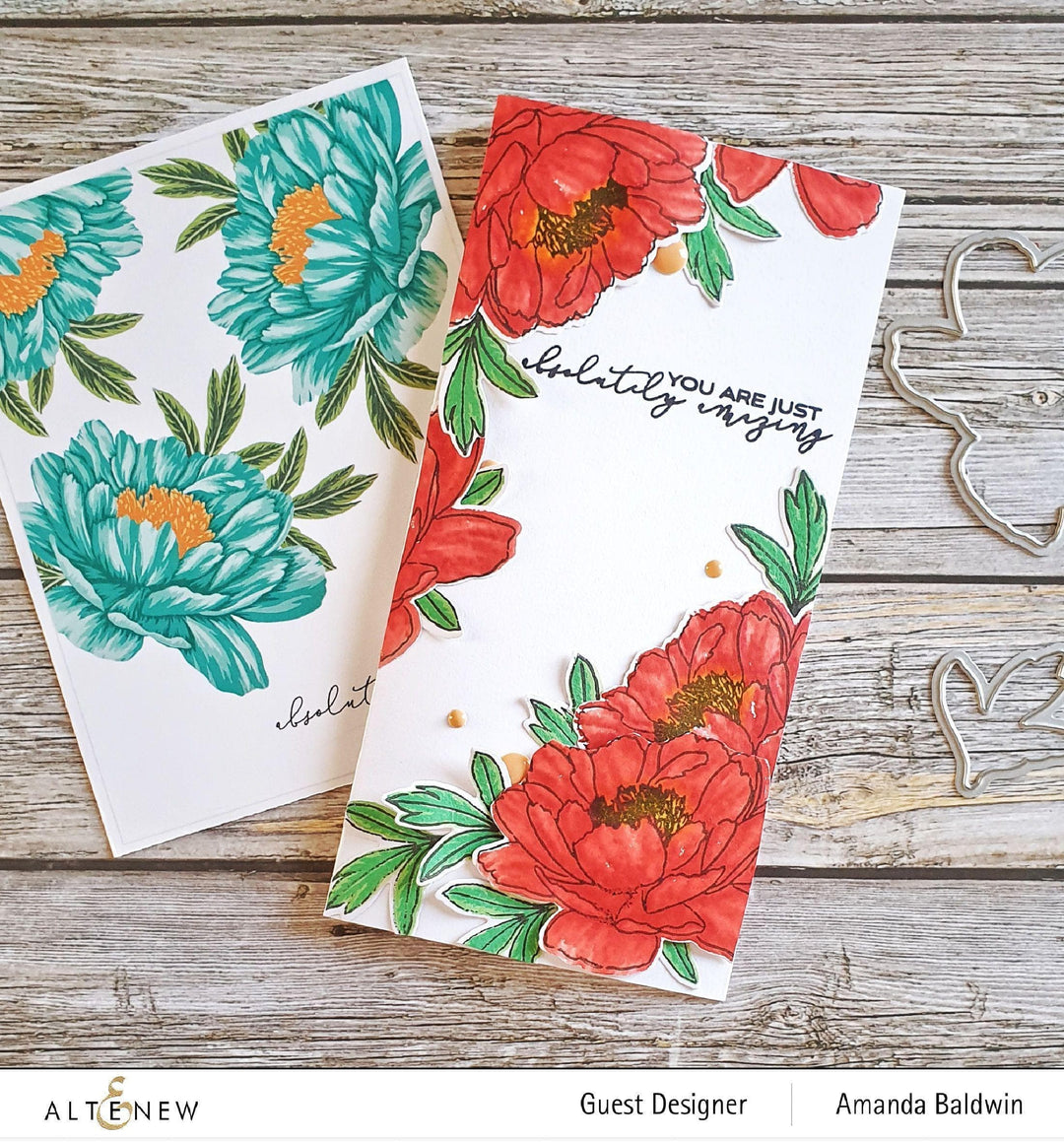 Altenew Build-A-Flower Set Build-A-Flower: Hawaiian Coral Layering Stamp & Die Set