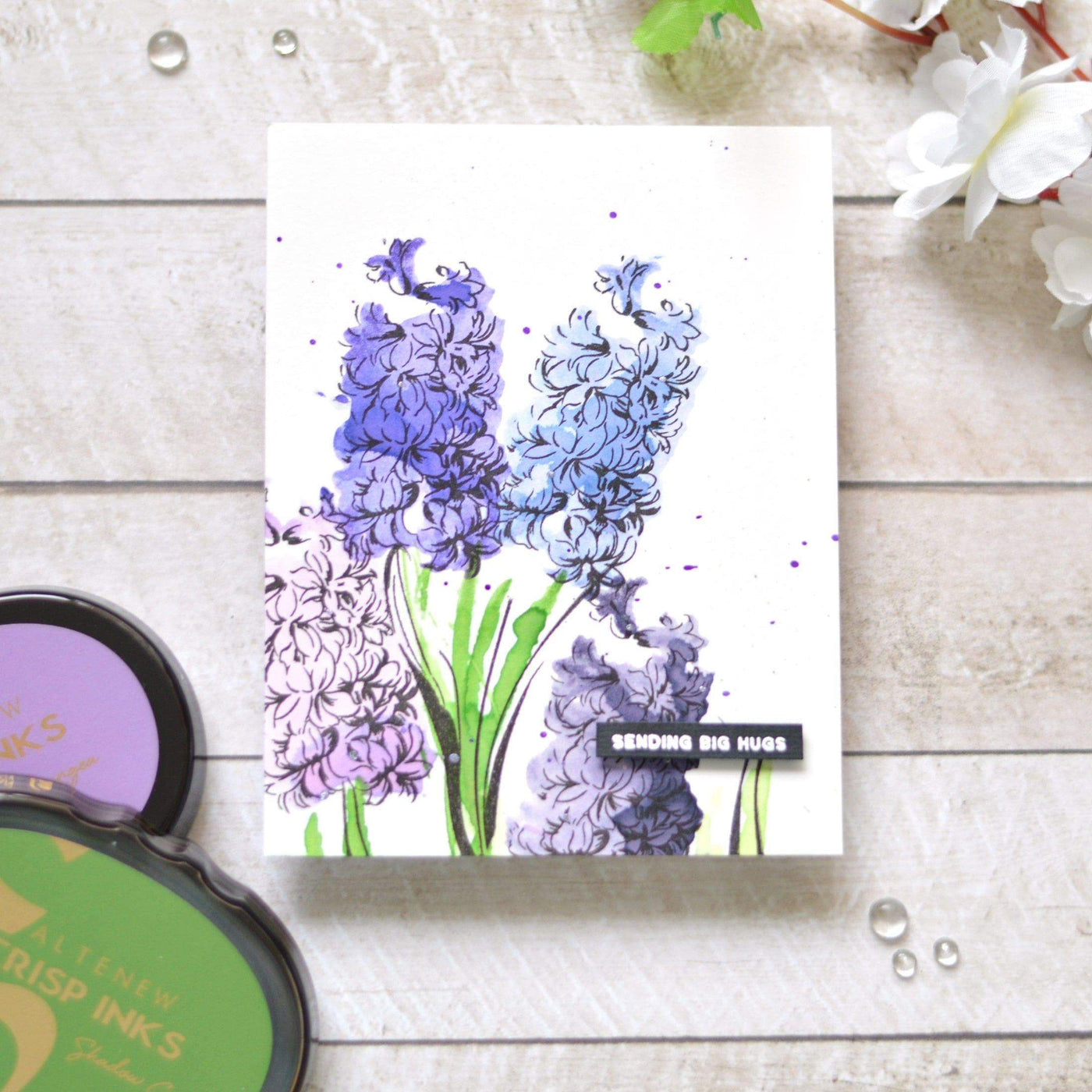 Altenew Build-A-Flower Set Build-A-Flower: Hyacinth Layering Stamp & Die Set & Ink Bundle