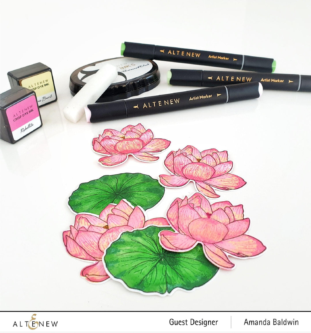 Altenew Build-A-Flower Set Build-A-Flower: Indian Lotus Layering Stamp & Die Set