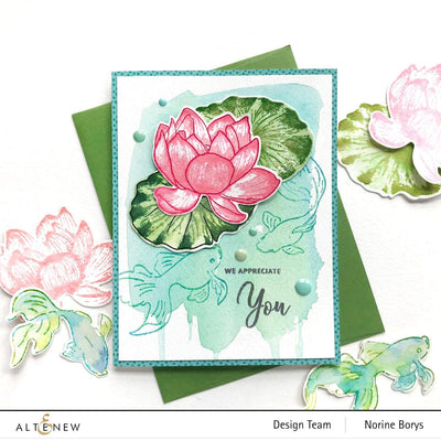 Altenew Build-A-Flower Set Build-A-Flower: Indian Lotus Layering Stamp & Die Set