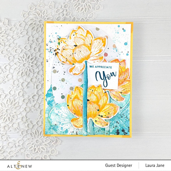 Altenew Build-A-Flower Set Build-A-Flower: Indian Lotus Layering Stamp & Die Set