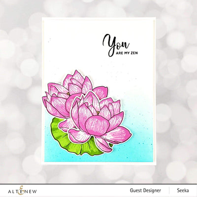 Altenew Build-A-Flower Set Build-A-Flower: Indian Lotus Layering Stamp & Die Set & Ink Bundle