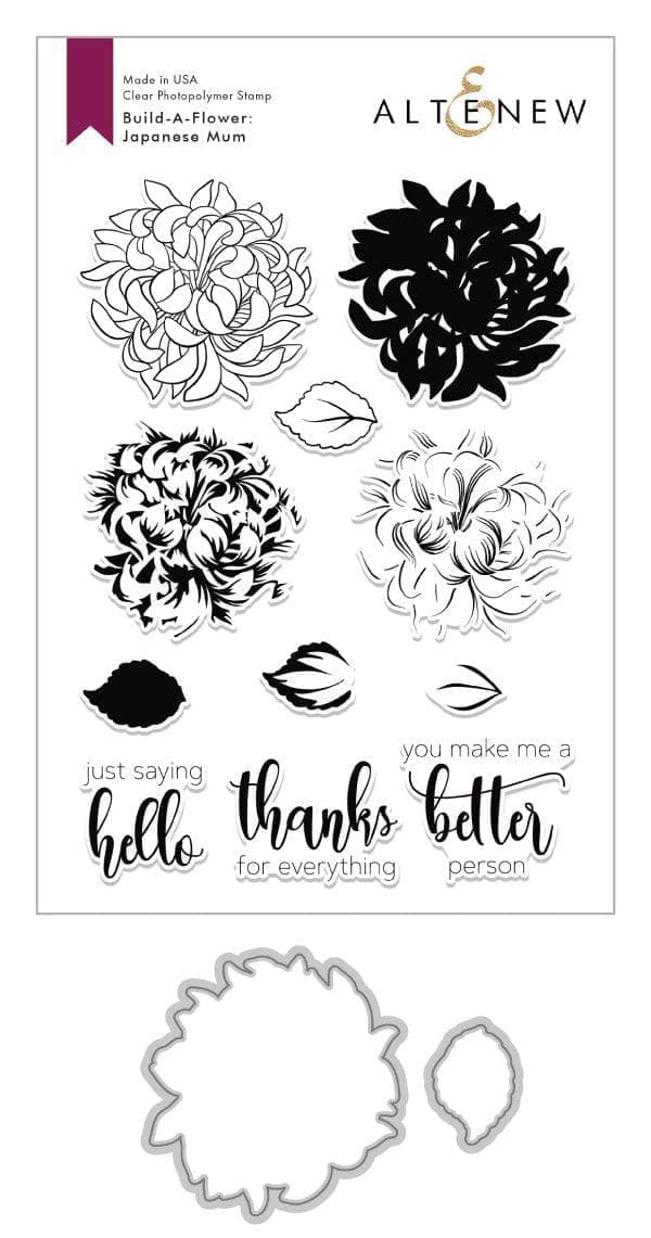 Altenew Build-A-Flower Set Build-A-Flower: Japanese Mum Layering Stamp & Die Set