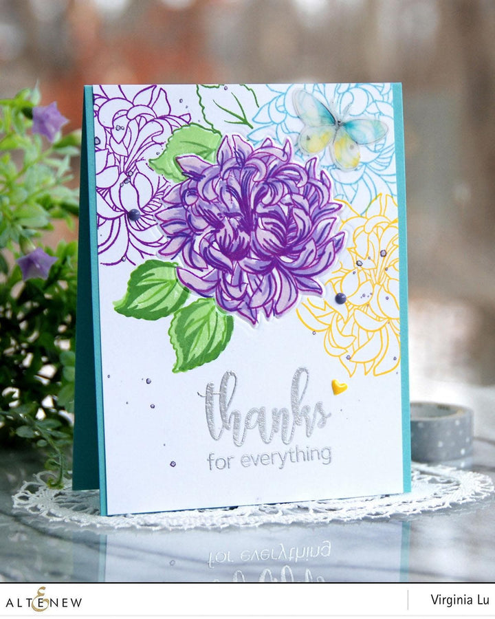 Altenew Build-A-Flower Set Build-A-Flower: Japanese Mum Layering Stamp & Die Set